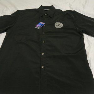 VTG Daniali Medusa Head Embroidered Button Shirt